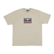 Obey Eyes Logo Samarbete T-shirt Kräm Beige, Herr