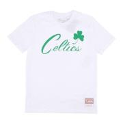 Mitchell & Ness Boston Celtics Logo Tee Vit White, Herr