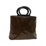 Celine Vintage Pre-owned Canvas handvskor Brown, Dam