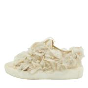 Chanel Vintage Pre-owned Spets sneakers Beige, Dam