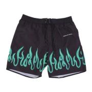 Vision OF Super Flames Badshorts Svart/Grön Black, Unisex