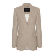 Kiton Kashmir Blazer för Sofistikerade Kvinnor Beige, Dam