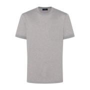 Kiton Ull Silk Crew Neck Jumper Gray, Herr