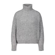 Roberto Collina Chunky Stickad Turtleneck Tröja Gray, Dam