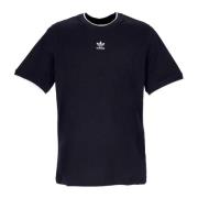 Adidas Svart Crew-Neck Tee med Logobroderi Black, Herr