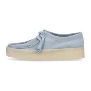 Clarks Blå Mocka Wallabee Cup Moccasin Sko Blue, Dam