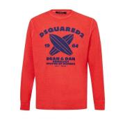 Dsquared2 Röd Bomull T-Shirt Red, Herr