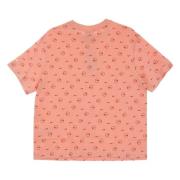 Nike Sporty Boyfriend Tee All Over Print Pink, Herr