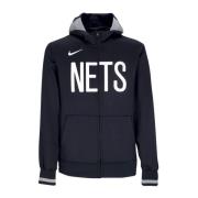 Nike Brooklyn Nets Lättvikts Zip Hoodie Black, Herr