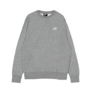 Nike Lättvikts Crewneck Sweatshirt Sportswear Club Gray, Herr