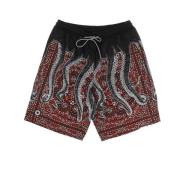 Octopus Svarta Bandana Boardshorts Badbyxor Multicolor, Herr