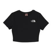 The North Face Svart Crop Tee Kortärmad Black, Dam