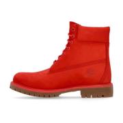 Timberland Röd Nubuck Premium Boot Red, Herr