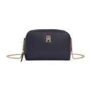 Tommy Hilfiger Svart Crossbody-väska med Kedja Blue, Dam