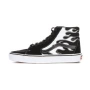 Vans Flame Print High Top Sneaker Black, Herr