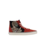 Vans Högtopp Ormtryck Sneakers Red, Herr