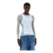 Jean Paul Gaultier Mesh Panel Top White, Herr