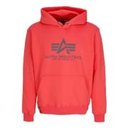 Alpha Industries Röd Hoodie med Känguruficka Pink, Herr