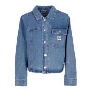 Obey Jeansjacka med skjortdetaljer Blue, Dam