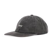 Obey Böjd Skärm Strapback Keps Svart Gray, Herr