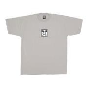 Obey Ikon Tung T-shirt Silvergrå Gray, Herr