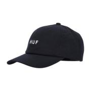 HUF Svart Böjd Skärmkeps 6 Panel Black, Herr