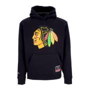 Mitchell & Ness NHL Team Logo Hoodie Svart Black, Herr