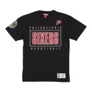 Mitchell & Ness Philadelphia 76ers Vintage Logo Tee Black, Herr