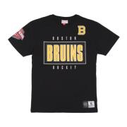 Mitchell & Ness Boston Bruins Logo Tee Premium Black, Herr