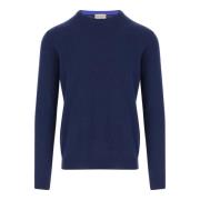 Woolrich Blå Ull Pullover Crew Neck Tröja Blue, Herr