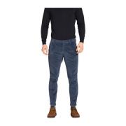 Mason's Sammet chino byxor morot passform Blue, Herr