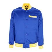 Mitchell & Ness NBA Heavyweight Satin Bomber Jacket Blue, Herr