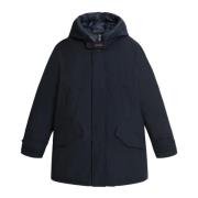 Woolrich Hög Krage Polar Parka - XXS Blue, Herr