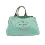 Prada Vintage Pre-owned Bomull handvskor Blue, Dam