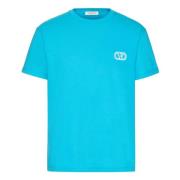 Valentino Garavani Clear Blue VLogo T-shirts och Polos Blue, Herr