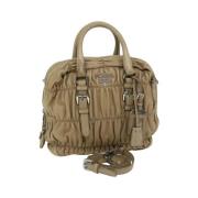 Prada Vintage Pre-owned Laeder handvskor Beige, Dam