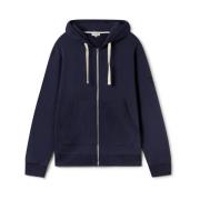 Twothirds Karboniserad Dragkedja Hoodie Barcelona Design Blue, Herr