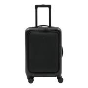 Emporio Armani Stilig Zip Suitcase med Logo Black, Herr