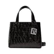 Armani Exchange Svart Shopper Väska Stilren och Praktisk Black, Dam