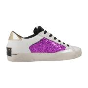 Crime London Slitna Sneakers Purple, Dam