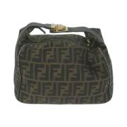 Fendi Vintage Pre-owned Canvas handvskor Black, Dam