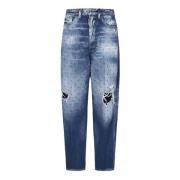 Dsquared2 Blå Studs Denim Jeans Aw24 Blue, Dam