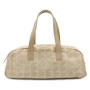 Chanel Vintage Pre-owned Tyg handvskor Beige, Dam