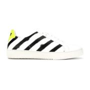 Off White Italienska Lädersneakers Sprayfärg White, Dam