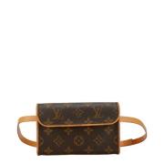 Louis Vuitton Vintage Pre-owned Plast crossbodyvskor Brown, Dam