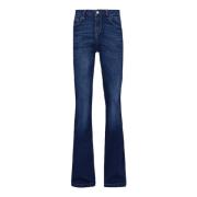 Liu Jo Flare Denim Jeans med Elastisk Midja Blue, Dam