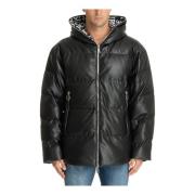 Versace Jeans Couture Logo Down Jacket med Dragkedja Black, Herr