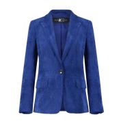 Luisa Cerano Cordblazer Klassisk Stil Blue, Dam