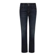 MOS Mosh Högmidjade Straight-Leg Mörkblå Jeans Blue, Dam