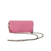 Bottega Veneta Vintage Pre-owned Laeder axelremsvskor Pink, Dam